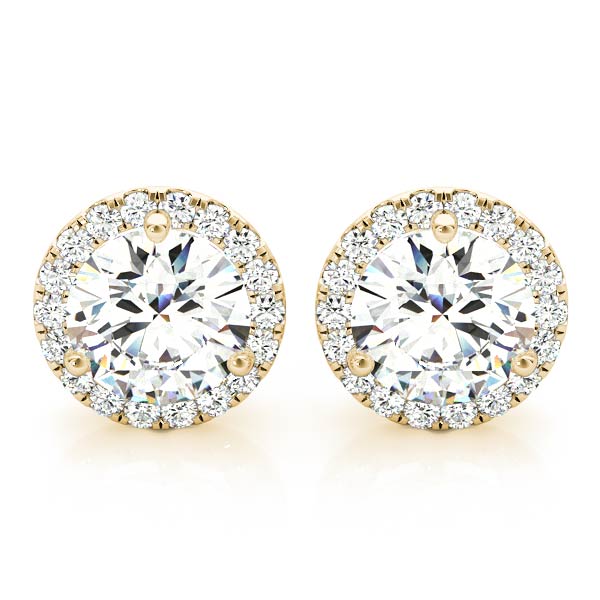 Lab Grown Diamond Halo Stud Earrings