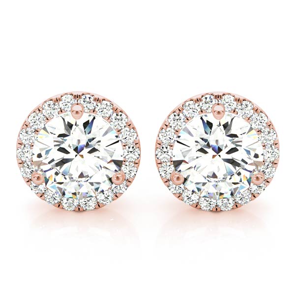 Lab Grown Diamond Halo Stud Earrings