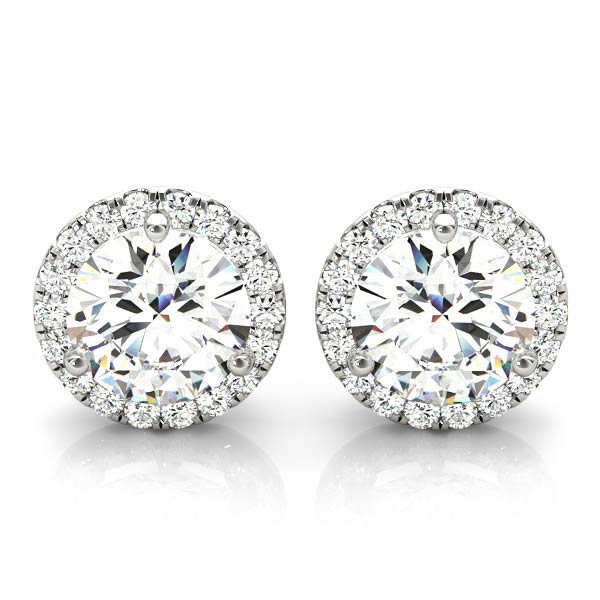 Lab Grown Diamond Halo Stud Earrings