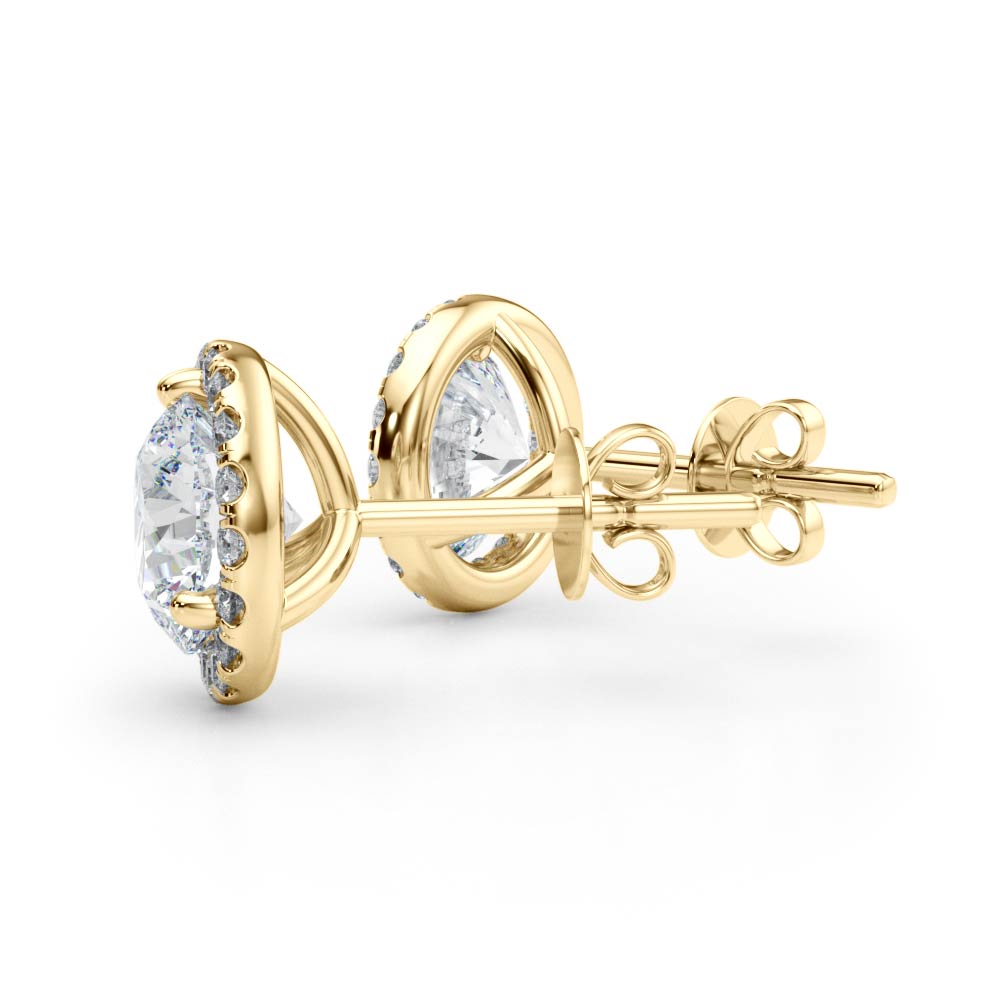 Lab Grown Diamond Halo Stud Earrings