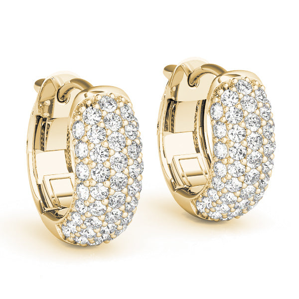 Diamond Encrusted Small Hoop Earrings