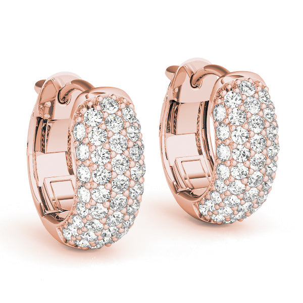 Diamond Encrusted Small Hoop Earrings