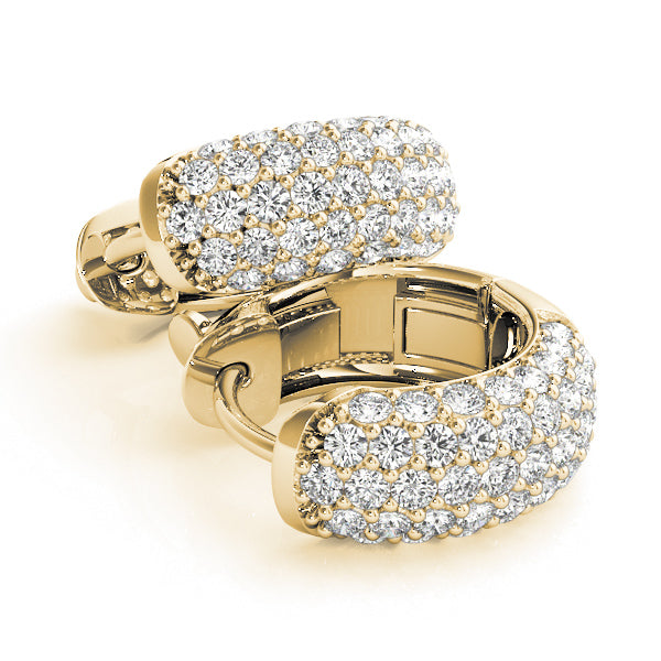 Diamond Encrusted Small Hoop Earrings