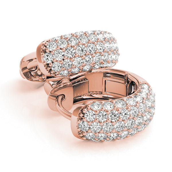 Diamond Encrusted Small Hoop Earrings