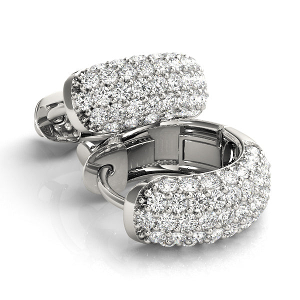 Diamond Encrusted Small Hoop Earrings