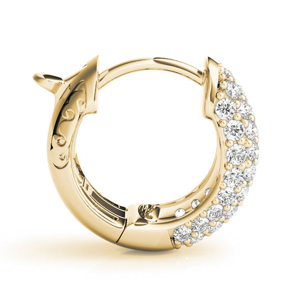 Diamond Encrusted Small Hoop Earrings