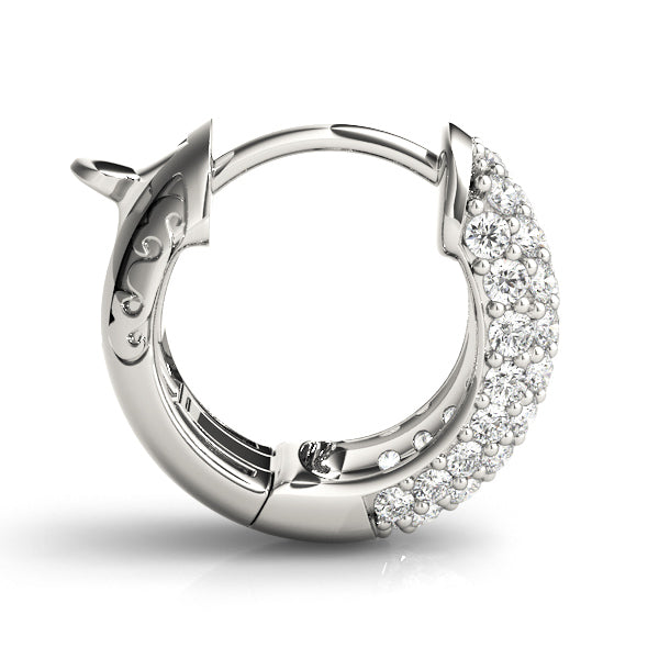 Diamond Encrusted Small Hoop Earrings