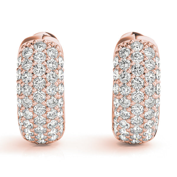 Diamond Encrusted Small Hoop Earrings