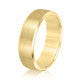 6MM 18K YG Mens' Wedding Band - Brushed with Beveled Edge - Size 13 (Final)