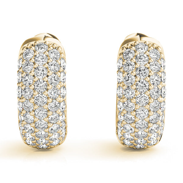 Diamond Encrusted Small Hoop Earrings