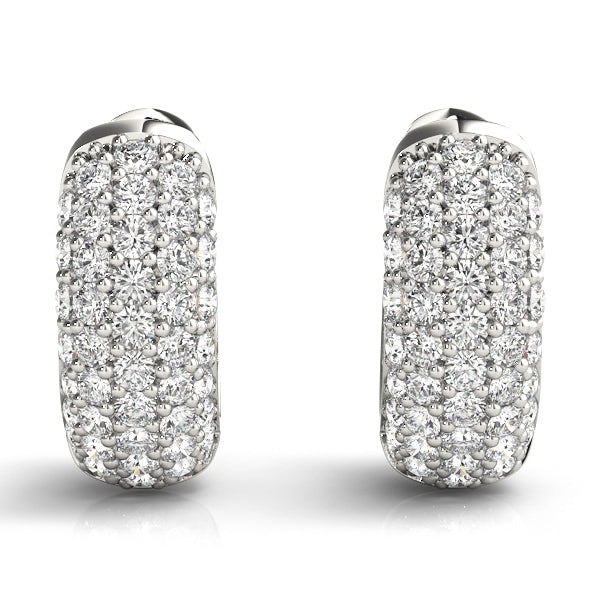Diamond Encrusted Small Hoop Earrings