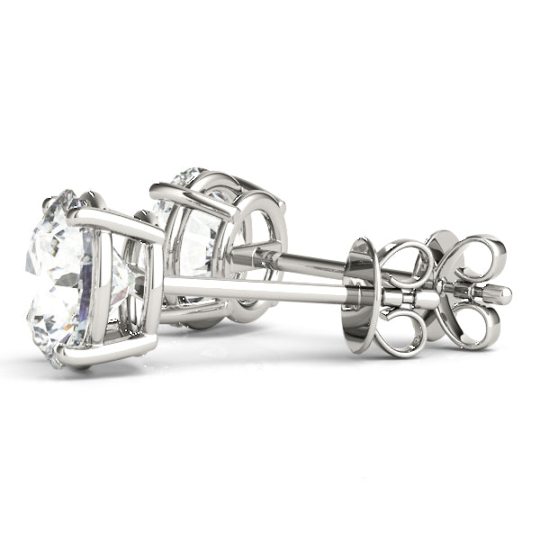 Round Lab Grown Diamond Certified Stud Earrings