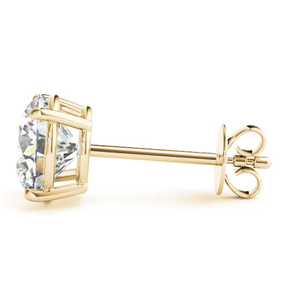 Round Lab Grown Diamond Certified Stud Earrings