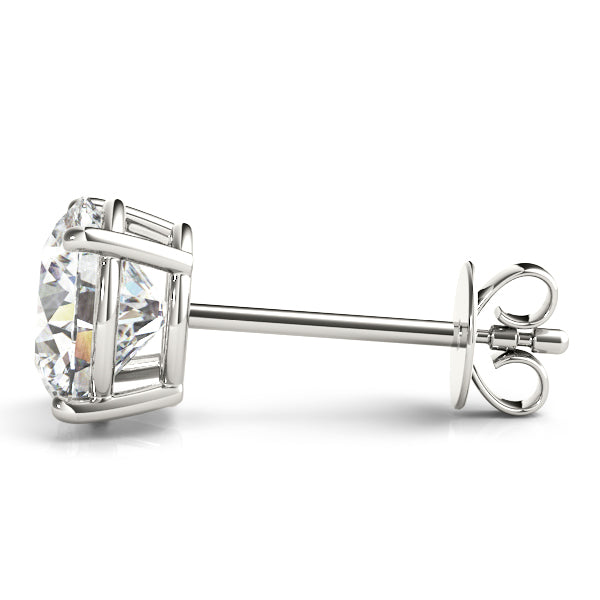 Round Lab Grown Diamond Certified Stud Earrings