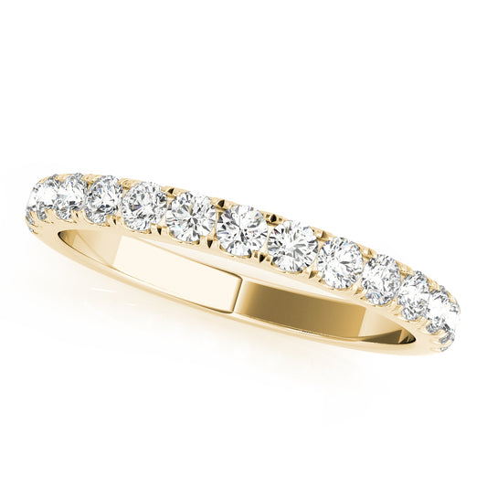 18KT YG Ladies' Wedding Band - 3/4cttw - Lab-Grown VS, E-G Color - Size 6 (Deposit)